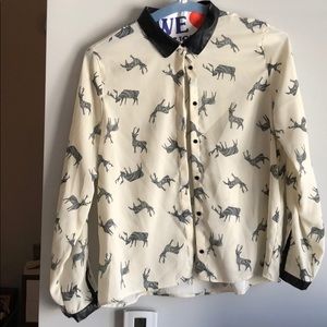 Zara reindeer blouse